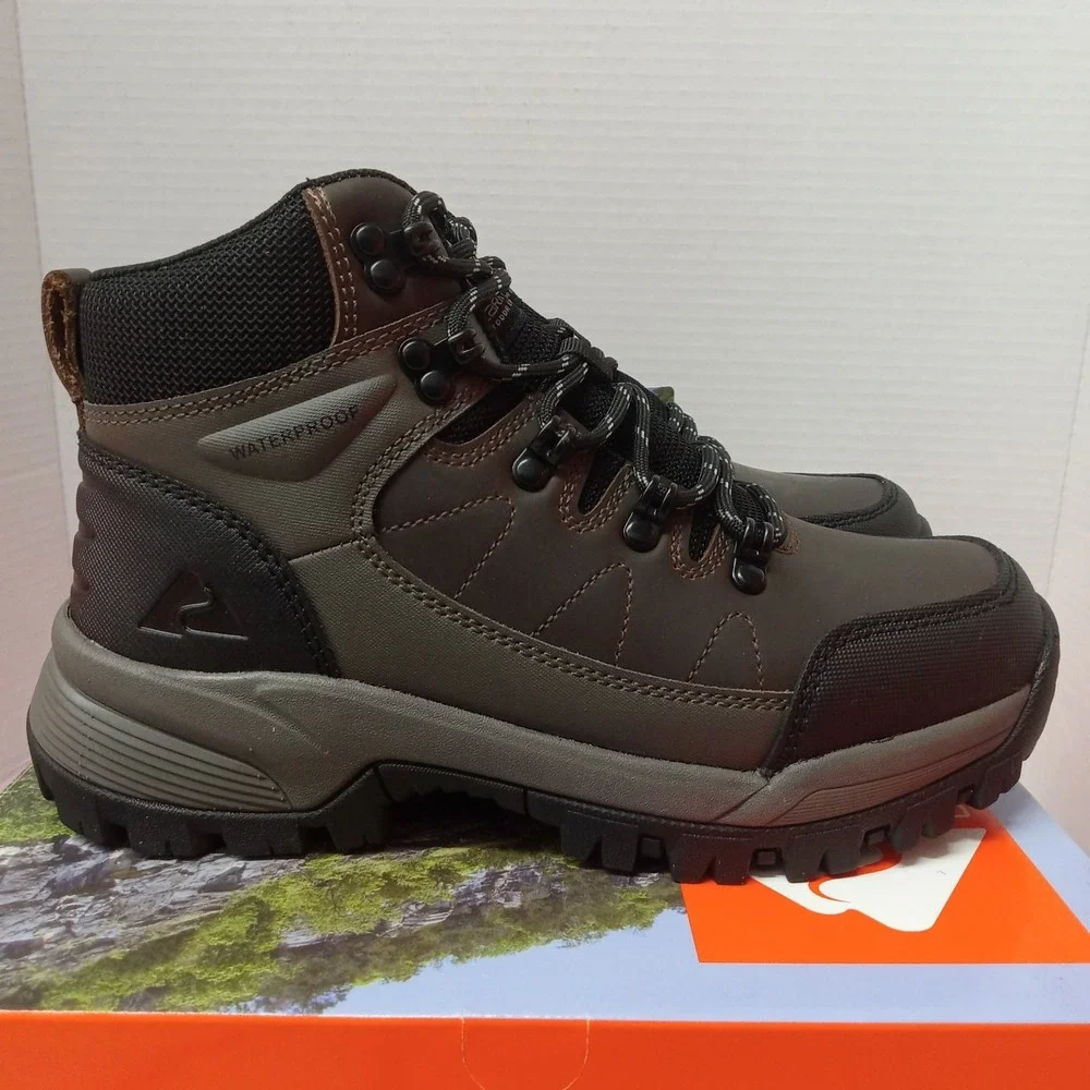 Ozark Trail OT‎ Meadows 2.0 Men's Hiking Boots Size 6 Brown Waterproof Leather